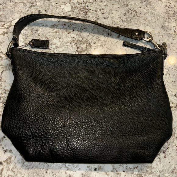 Coach black pebbled leather hobo. - Picture 2 of 9
